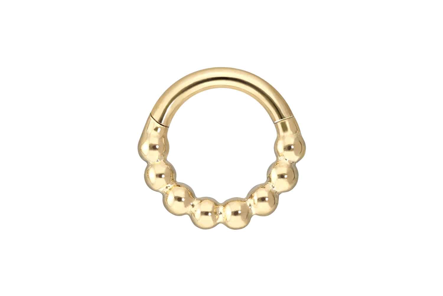 18 Karat Gold Segmentring Clicker Piercing KUGELN